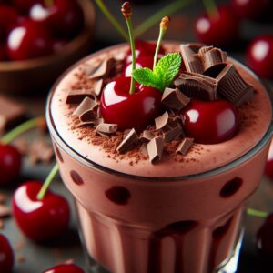 chocolate and cherry smoothie
