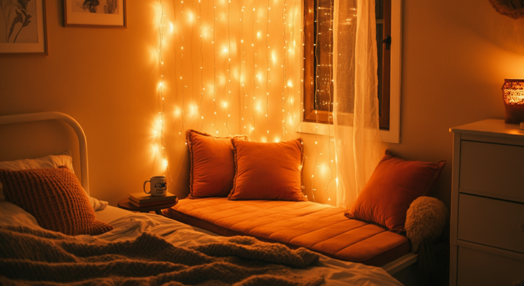 cozy home inside a bedroom