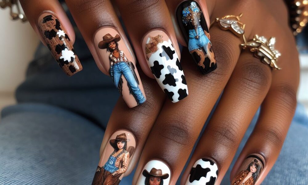 cowboy carter nail art