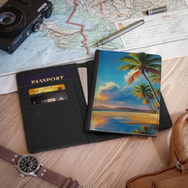 Tropical Palm Tree and Ocean Themed Passport Cover