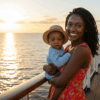 mom and baby on a cruise