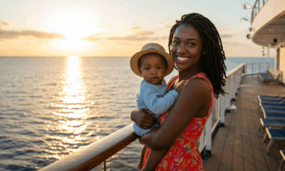 mom and baby on a cruise